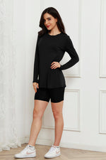 Basic Bae Full Size Round Neck Long Sleeve Top - Ladyez
