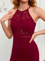 Spliced Lace Sleeveless Mini Dress - Ladyez