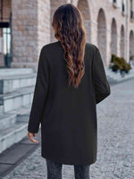 Open Front Long Sleeve Blazer - Ladyez
