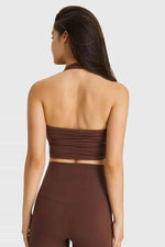 Breathable Halter Neck Sports Bra - Ladyez