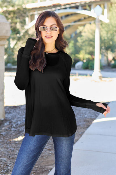 Basic Bae Full Size Round Neck Long Sleeve T-Shirt - Ladyez
