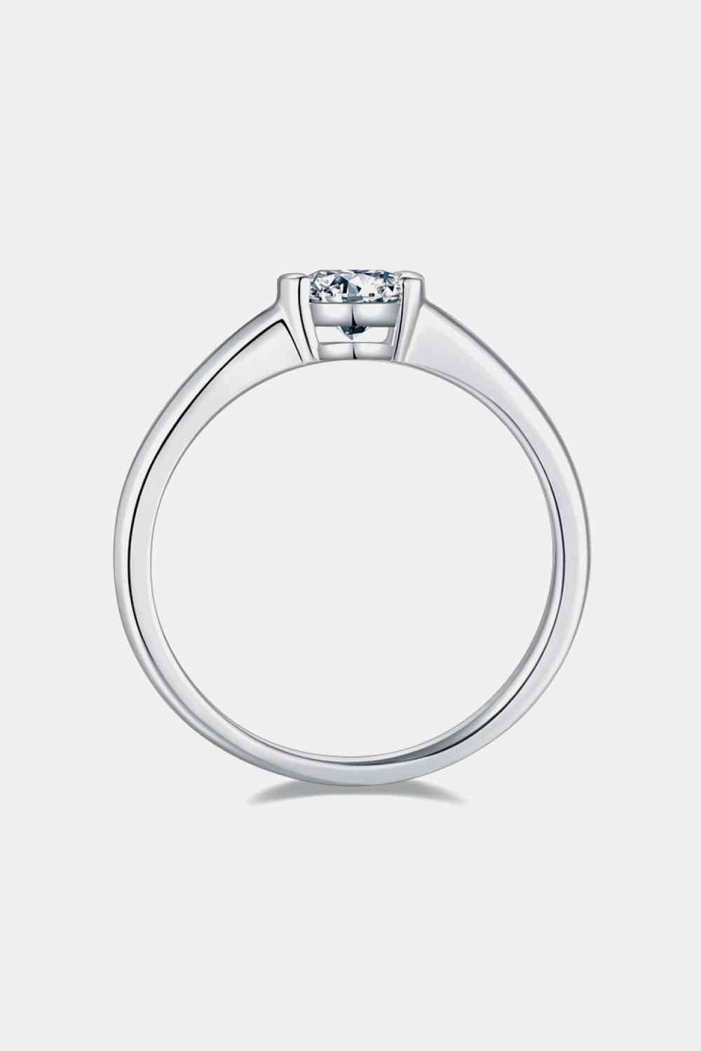 Moissanite 925 Sterling Silver Solitaire Ring - Ladyez
