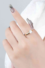 Classic 925 Sterling Silver Moissanite Ring - Ladyez