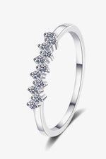 Eye-Catching 925 Sterling Silver Moissanite Ring - Ladyez