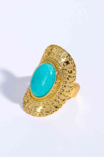 Natural Stone Copper Ring - Ladyez