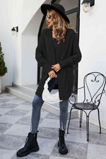 Open Front Dolman Sleeve Cardigan - Ladyez