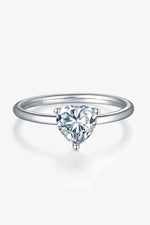 1 Carat Moissanite 925 Sterling Silver Solitaire Ring - Ladyez