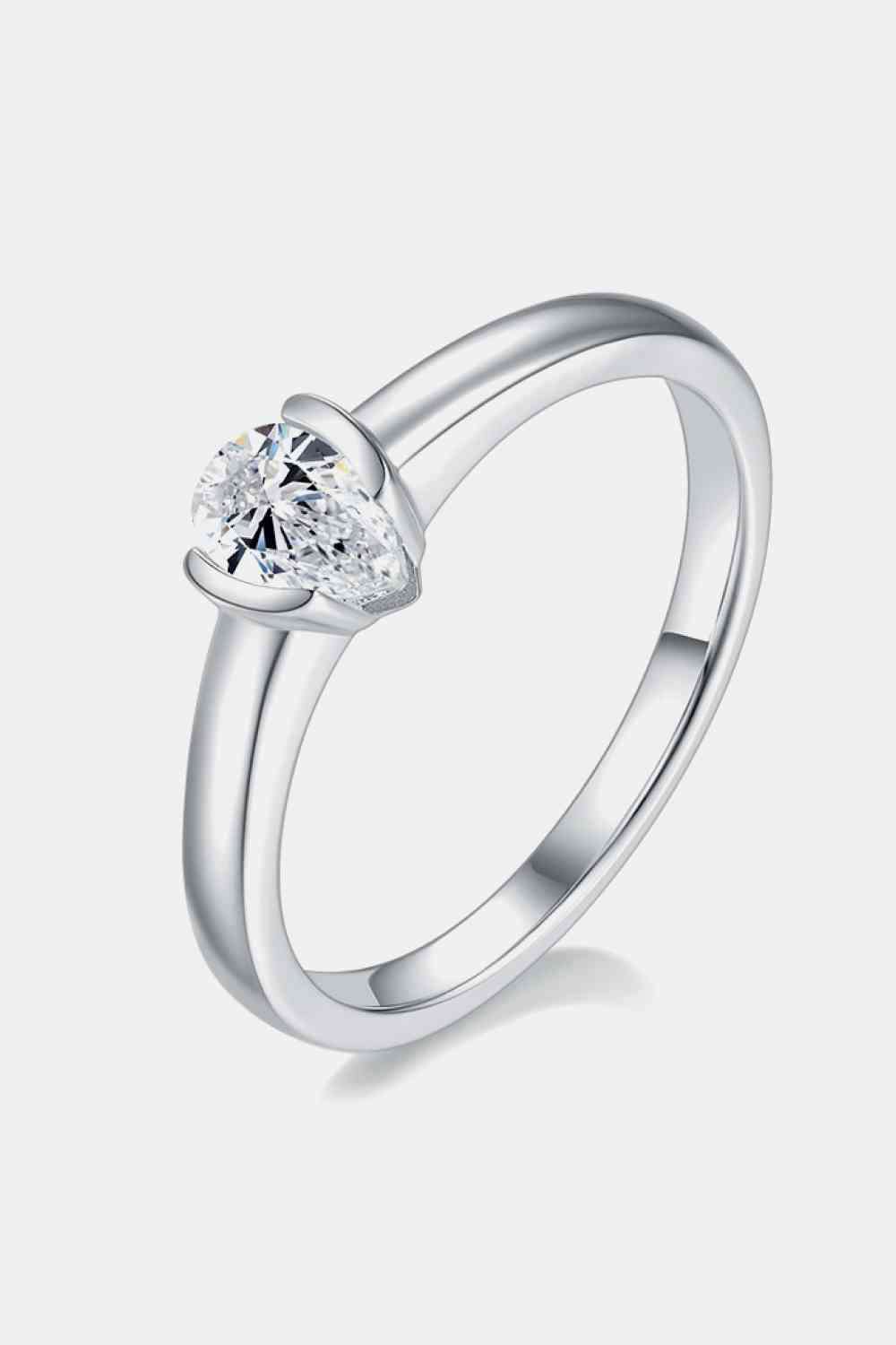 Moissanite 925 Sterling Silver Solitaire Ring - Ladyez