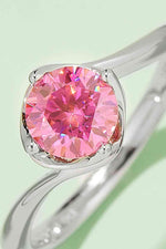 1 Carat Moissanite 925 Sterling Silver Solitaire Ring - Ladyez