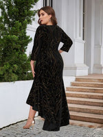 Plus Size Ruffle Hem High-Low Dress - Ladyez