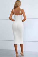 Cutout Spaghetti Strap Bodycon Dress - Ladyez