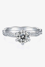 1 Carat Moissanite 925 Sterling Silver Ring - Ladyez