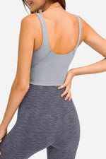 Deep V-Neck Crop Sports Bra - Ladyez