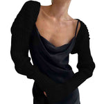 Long Sleeve Knit Bolero - Ladyez