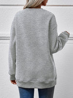 THE HELL I WON'T Round Neck Long Sleeve Sweatshirt - Ladyez