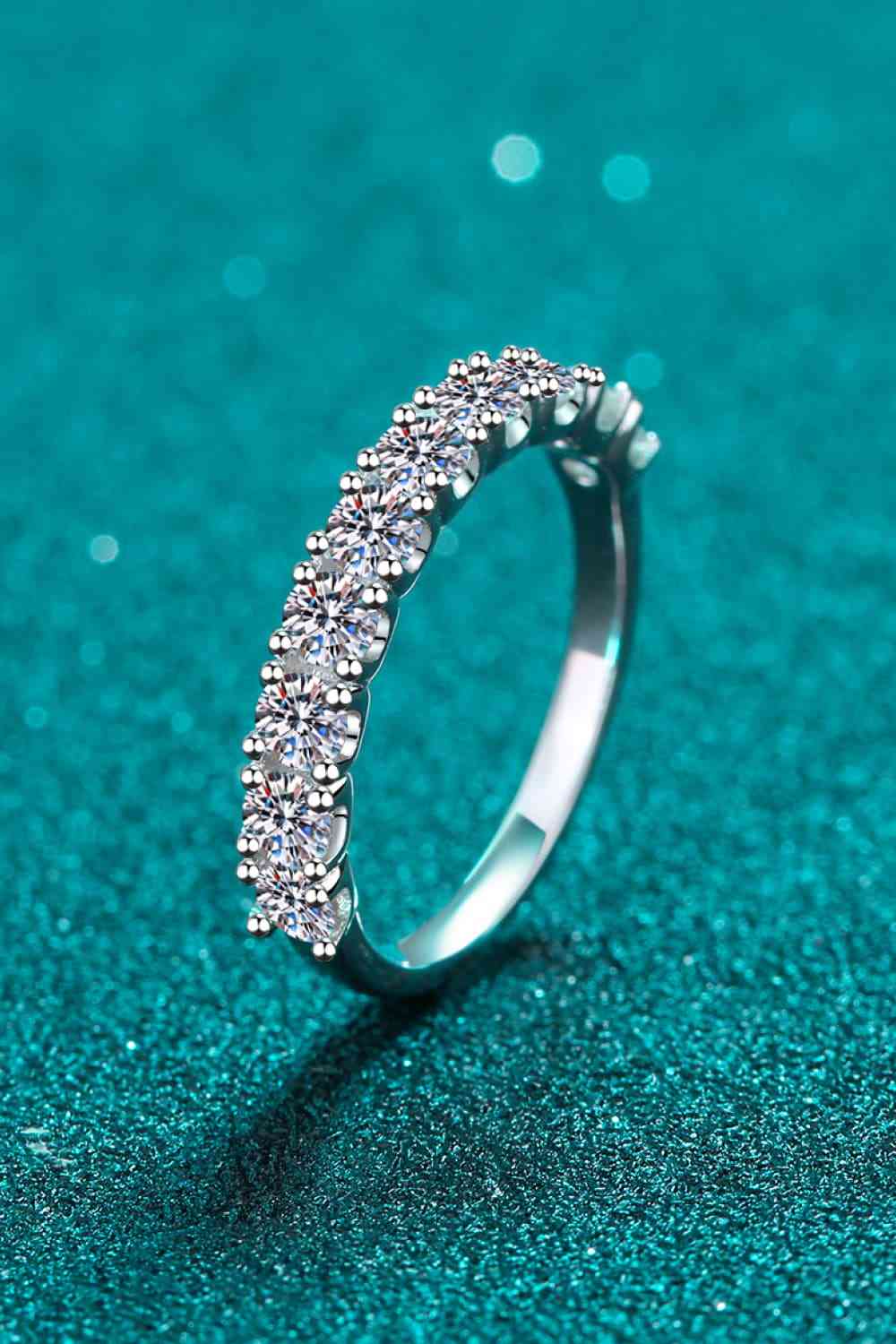 1 Carat Moissanite Half-Eternity Ring - Ladyez