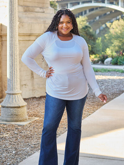 Basic Bae Full Size Round Neck Long Sleeve T-Shirt - Ladyez