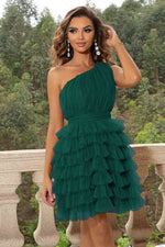One-Shoulder Sleeveless Dress - Ladyez