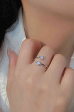 High Quality Natural Moonstone 925 Sterling Silver Toi Et Moi Ring - Ladyez