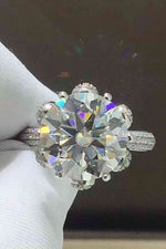 5 Carat Moissanite Side Stone Ring - Ladyez