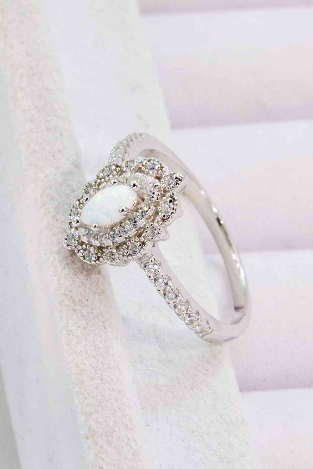 Modern Love Story Opal and Zircon Ring - Ladyez