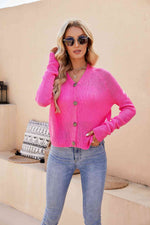 Raglan Sleeve Button Front Cardigan - Ladyez