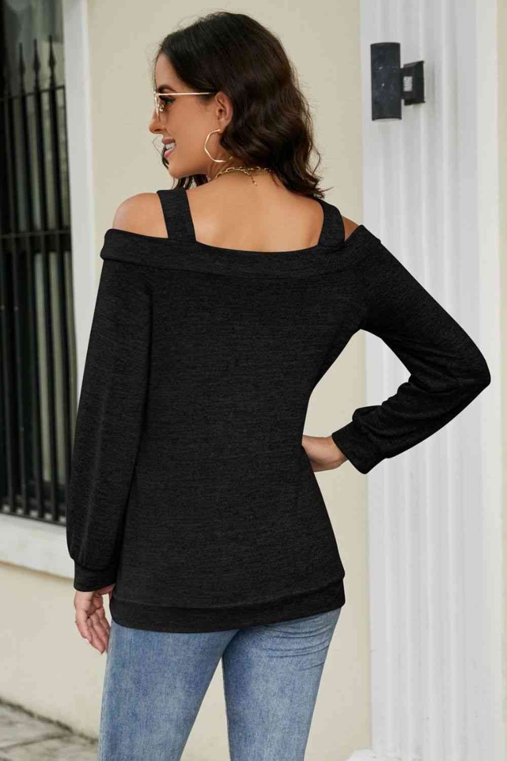 Cutout Cold-Shoulder Top - Ladyez