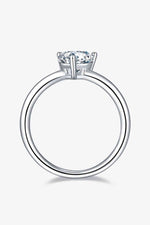 1 Carat Moissanite 925 Sterling Silver Solitaire Ring - Ladyez
