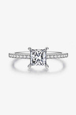 1.21 Carat Moissanite 925 Sterling Silver Side Stone Ring - Ladyez