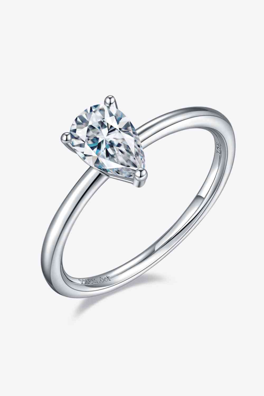 1 Carat Moissanite 925 Sterling Silver Solitaire Ring - Ladyez