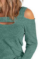 Full Size Cutout Cold Shoulder Blouse - Ladyez