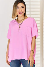 Zenana Texture Short Sleeve T-Shirt - Ladyez