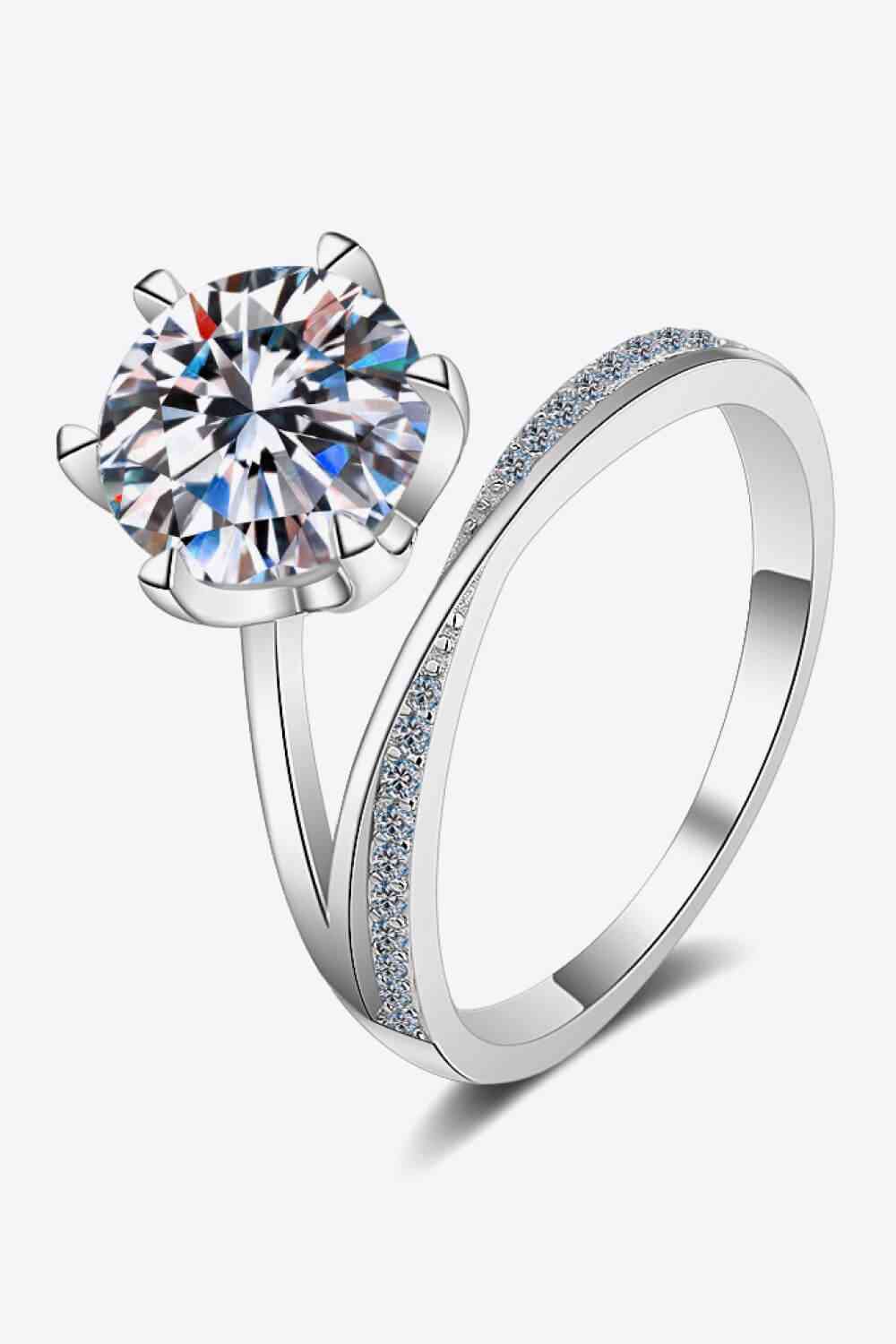 3 Carat Moissanite 6-Prong Ring - Ladyez