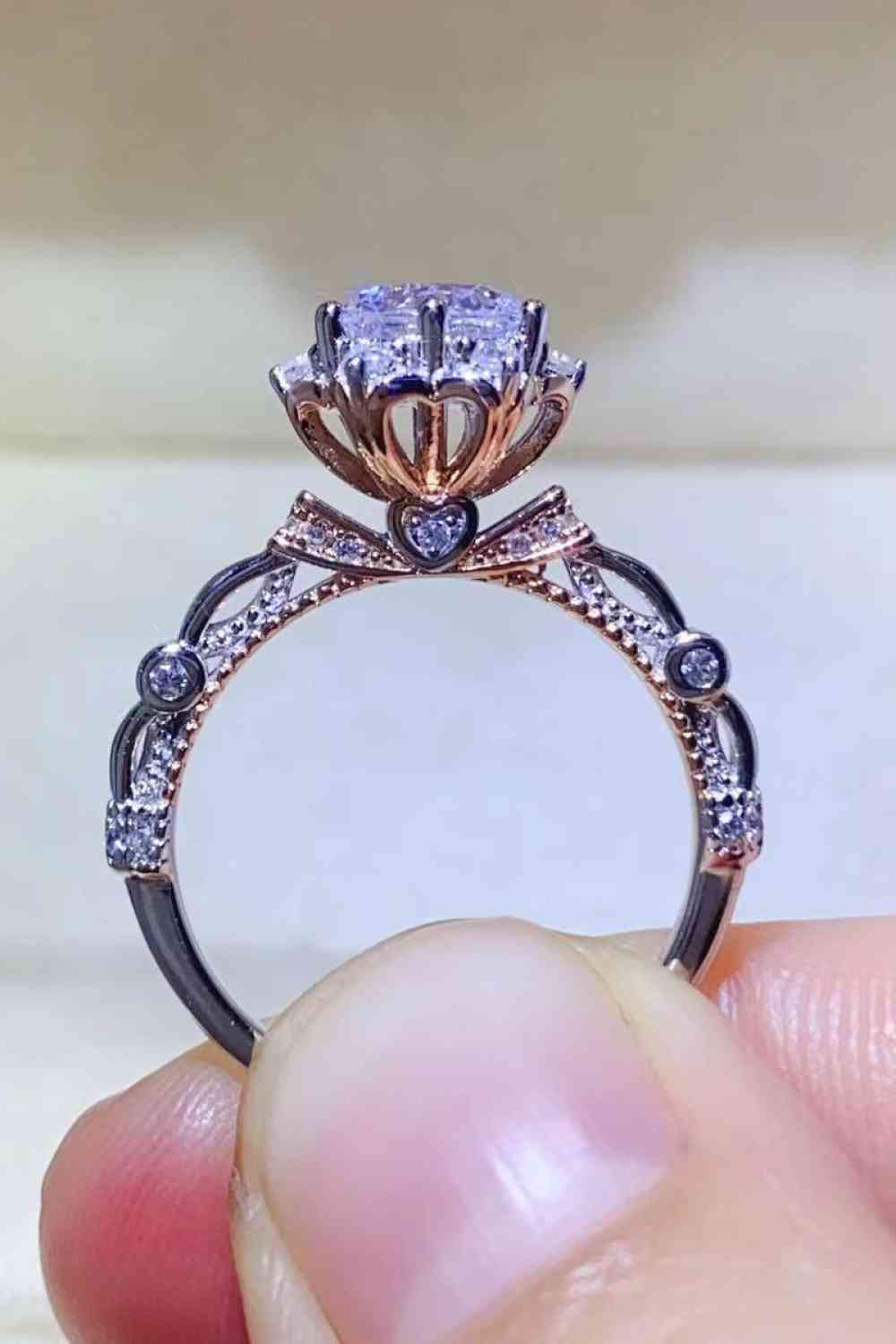 1 Carat Moissanite 925 Sterling Silver Ring - Ladyez