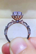 1 Carat Moissanite 925 Sterling Silver Ring - Ladyez
