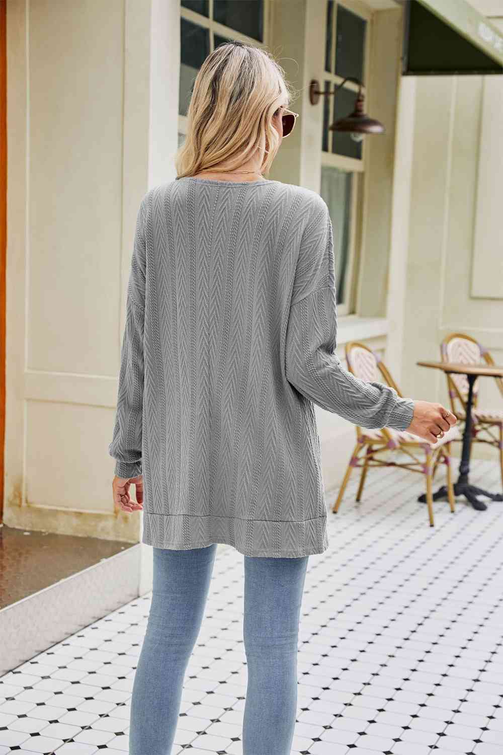 Long Sleeve Pocketed Cardigan - Ladyez