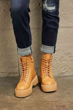 East Lion Corp Platform Combat Boots - Ladyez