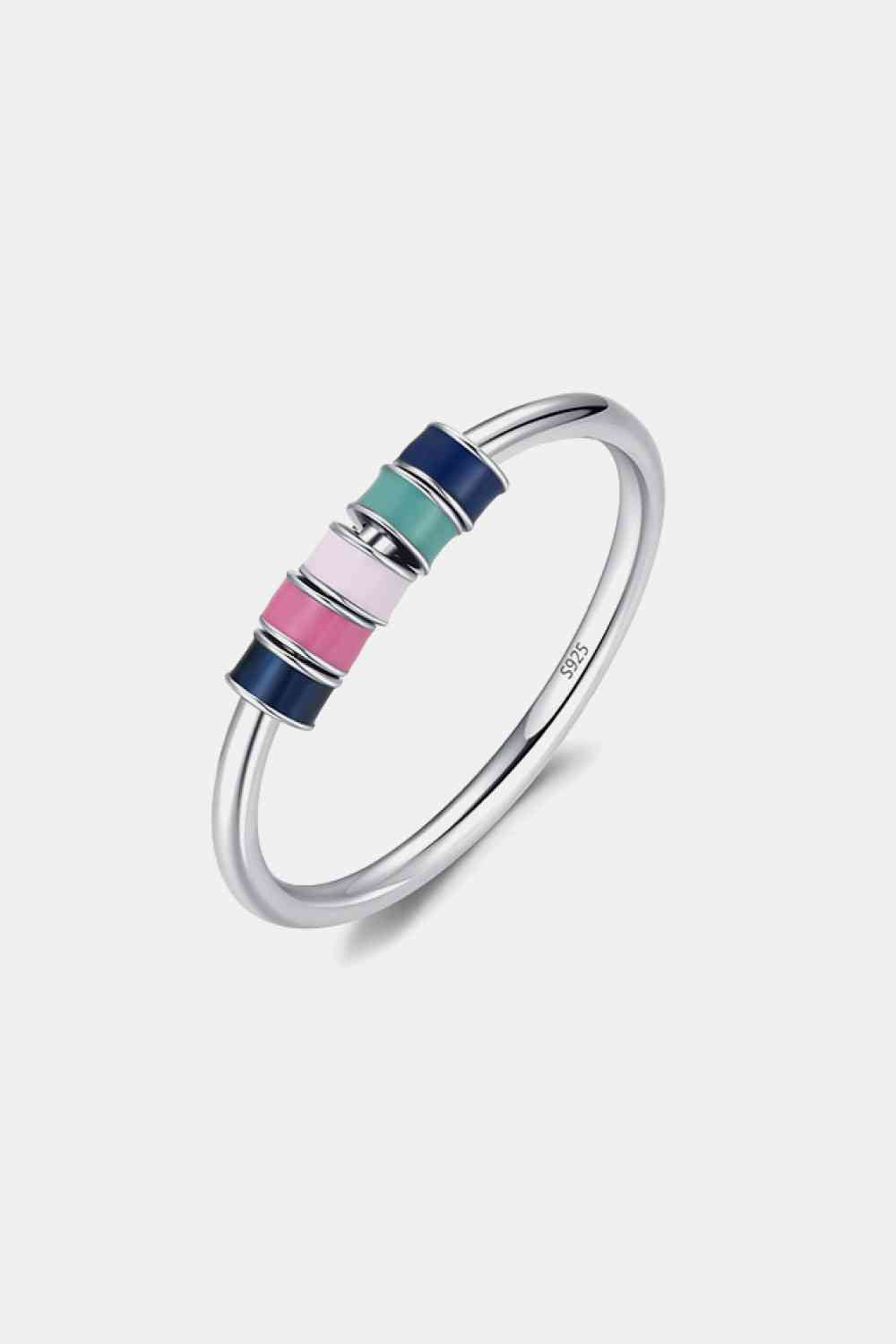 925 Sterling Silver Five Hoops Ring - Ladyez
