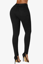 Mid-Rise Waist Skinny Pocketed Jeans - Ladyez