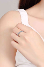 Moissanite 925 Sterling Silver Half-Eternity Ring - Ladyez