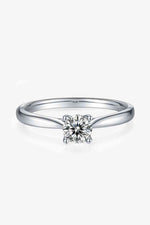 Moissanite 925 Sterling Silver Solitaire Ring - Ladyez