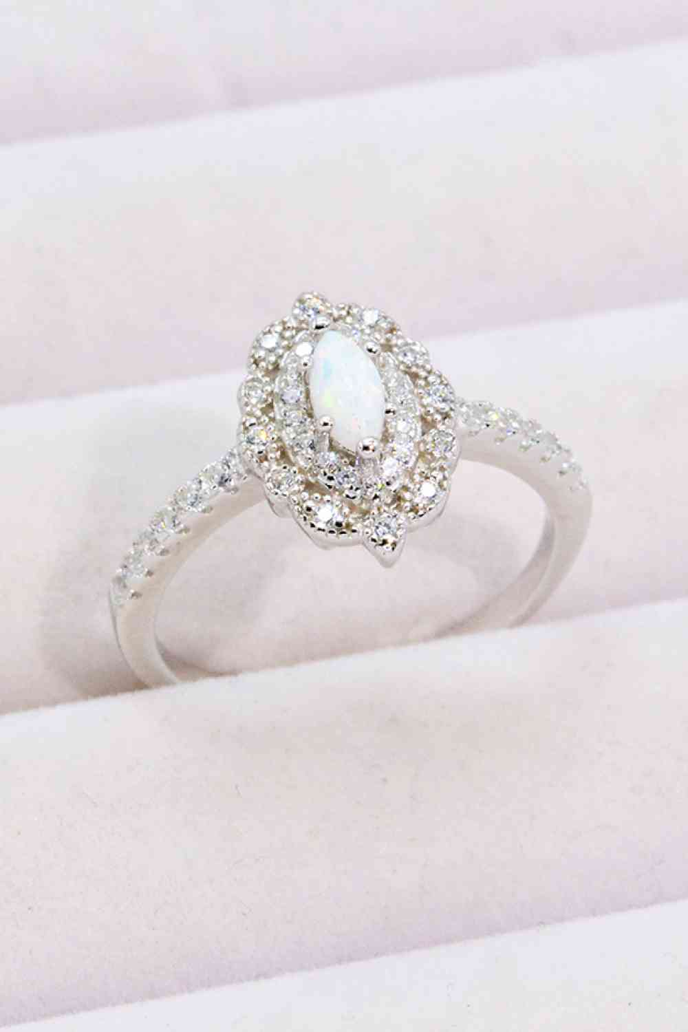 Modern Love Story Opal and Zircon Ring - Ladyez