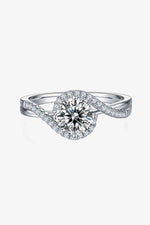 Adored 1 Carat Moissanite 925 Sterling Silver Crisscross Ring - Ladyez
