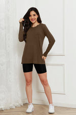 Basic Bae Full Size Round Neck Long Sleeve Top - Ladyez
