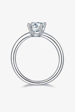 1 Carat Moissanite 925 Sterling Silver Solitaire Ring - Ladyez