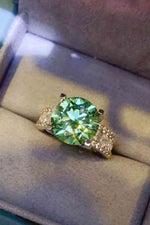 5 Carat Moissanite 4-Prong Wide Band Ring - Ladyez