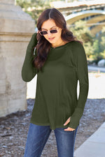Basic Bae Full Size Round Neck Long Sleeve T-Shirt - Ladyez