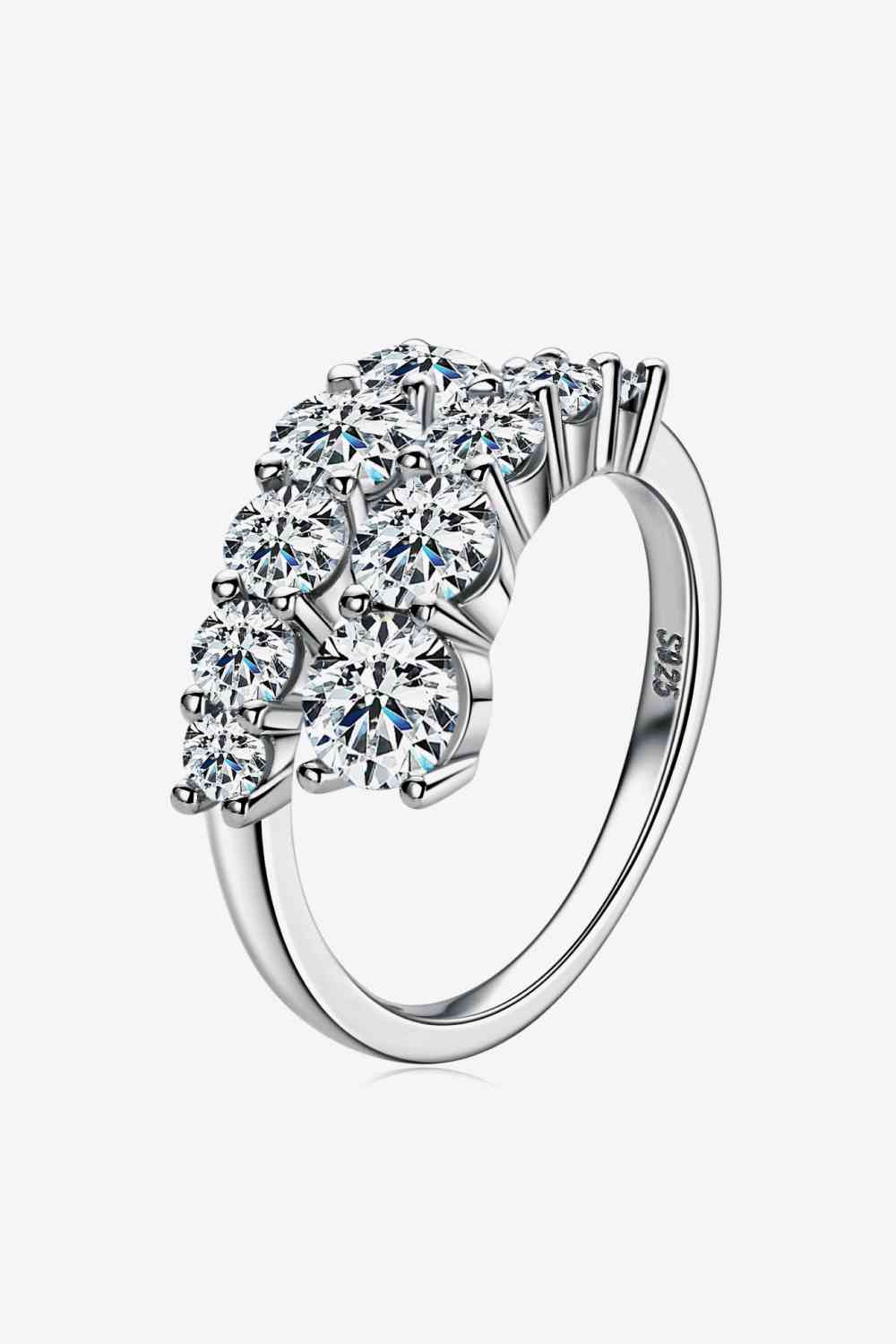 Adored Moissanite 925 Sterling Silver Ring - Ladyez