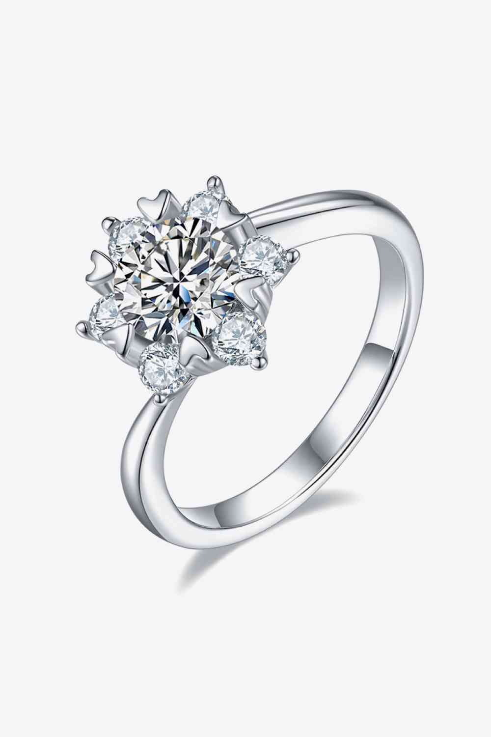 1 Carat Moissanite Zircon Ring - Ladyez