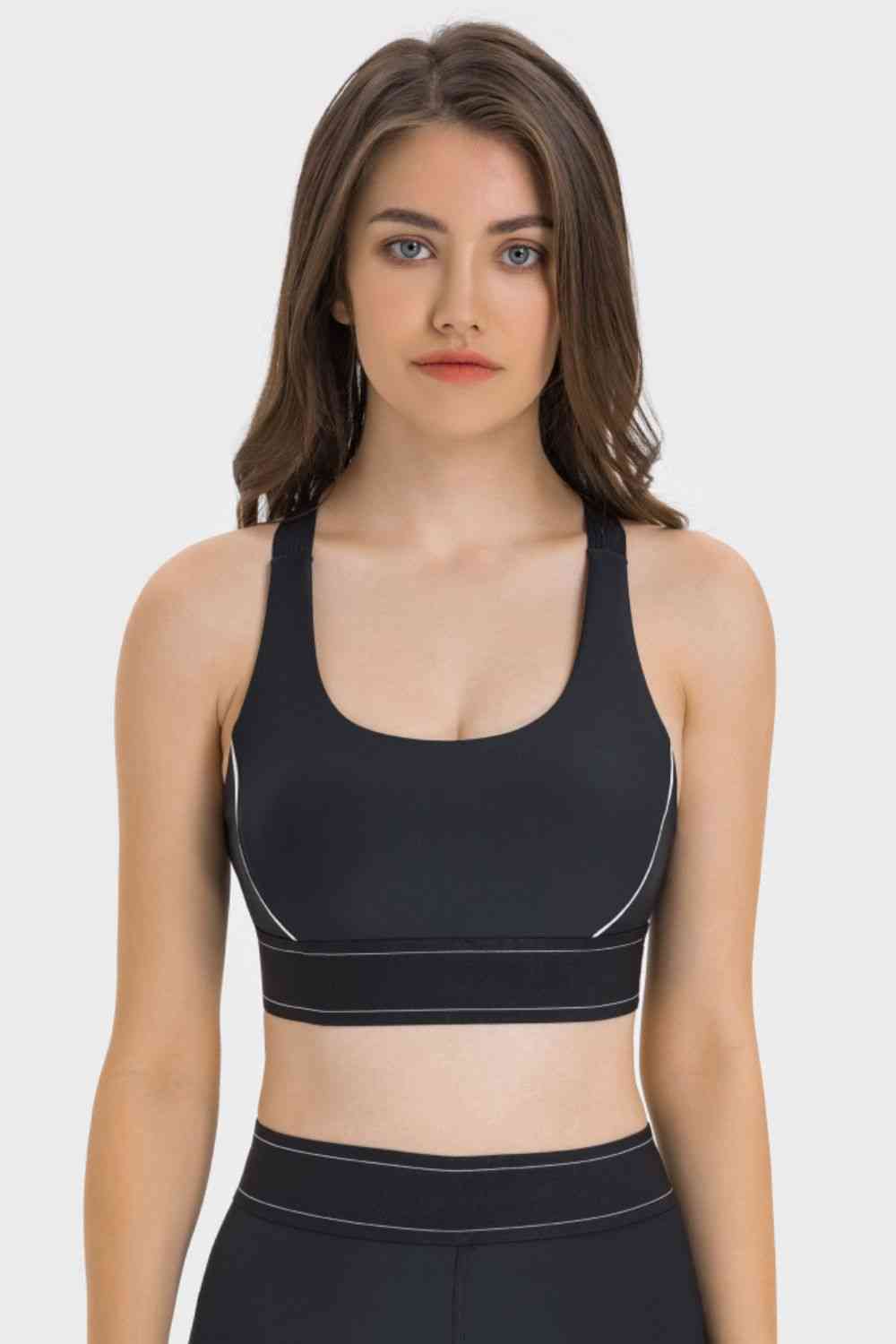 Contrast Sports Bra - Ladyez